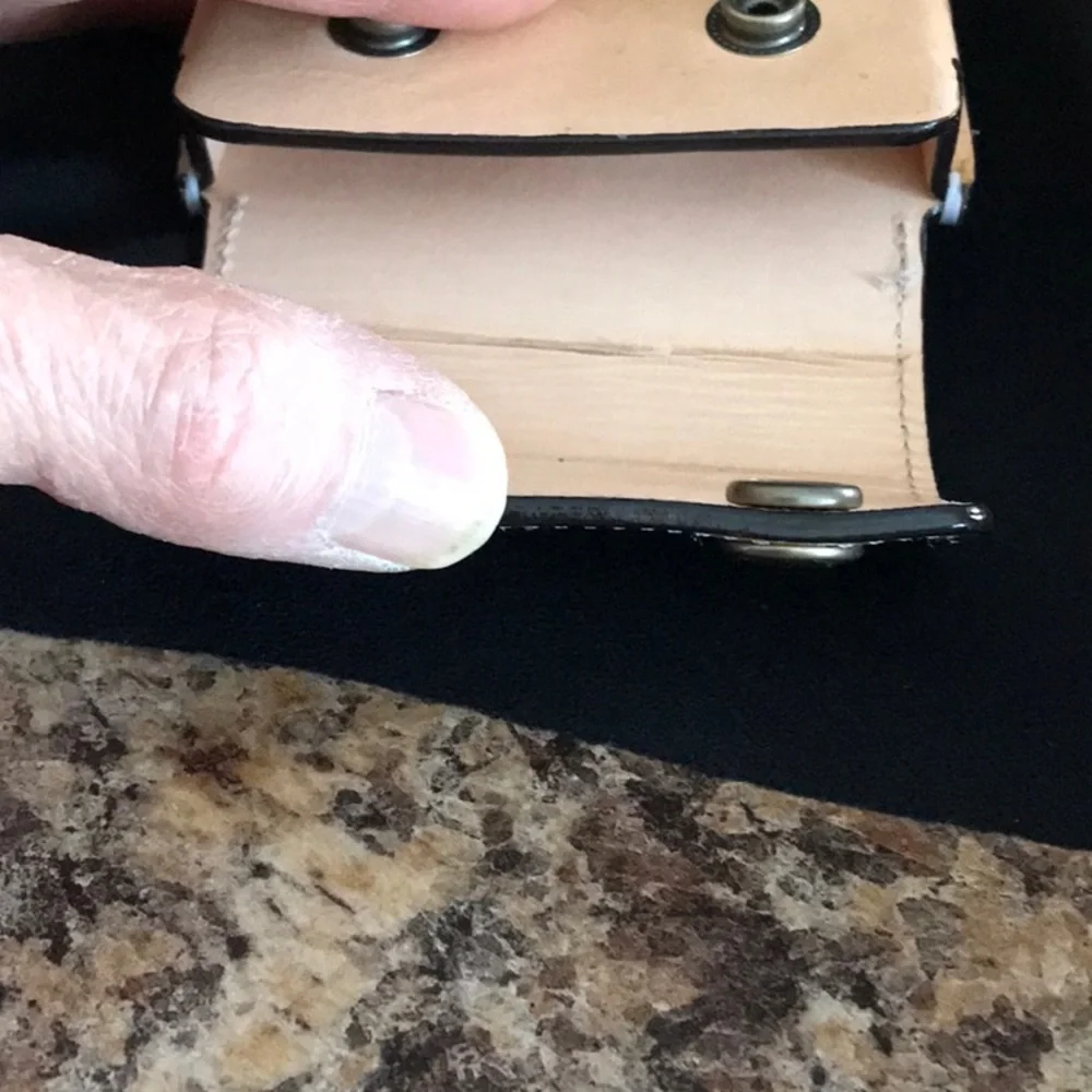 Handmade all leather cell phone carrier!